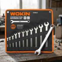 Conjunto de Chaves Combinadas 12 Peças Wokin Tools Cromado Conjunto de Chaves Combinadas 12 Peças Wokin Tools Cromado