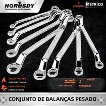 Conjunto De Chaves De Boca Dupla Com Offset De 75 Graus 9 Peças Ferramentas Manuais Métricas HORUSDY Conjunto De Chaves De Boca Dupla Com Offset De 75 Graus 9 Peças Ferramentas Manuais Métricas HORUSDY
