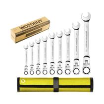 Conjunto De Chaves De Boca Flexíveis Em Aço Cromo-Vanádio Com Catraca, Kits De Chaves Combinadas,