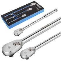 Conjunto de chaves de catraca DISEN 90 dentes de 1/2", 1/4", 3/8" em aço CR-V