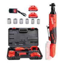 Conjunto de chaves de catraca elétrica sem fio dogtooth 45 ft-lbs