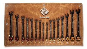 Conjunto de chaves de catraca IronCube, 16 peças métricas e SAE com bolsa Conjunto de chaves de catraca IronCube, 16 peças métricas e SAE com bolsa
