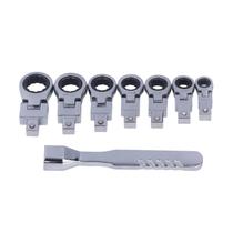 Conjunto de chaves de catraca Oumefar, 8 peças, chave de anel de catraca, liga de aço Conjunto de chaves de catraca Oumefar, 8 peças, chave de anel de catraca, liga de aço