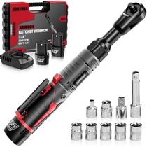 Conjunto de chaves de catraca sem fio Alloyman 3/8 60 pés-lbs 12V com acessórios Conjunto de chaves de catraca sem fio Alloyman 3/8 60 pés-lbs 12V com acessórios