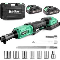 Conjunto de chaves de catraca sem fio ShieldPro 20V 3/8 com 2 baterias Conjunto de chaves de catraca sem fio ShieldPro 20V 3/8 com 2 baterias