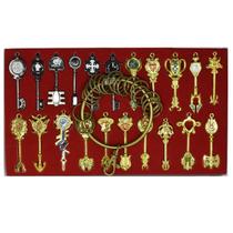 Conjunto de chaves de cosplay Fairy Tail Lucy 22 Golden Zodiac + 4 Acc