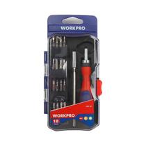 Conjunto De Chaves De Fenda Com Catraca 18 Peças WORKPRO WP200516 Acessórios Para Ferramentas Conjunto De Chaves De Fenda Com Catraca 18 Peças WORKPRO WP200516 Acessórios Para Ferramentas