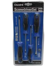 Conjunto De Chaves De Fenda E Phillips 4 Peças Ponta Magnéti