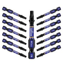 Conjunto de chaves de fenda GEINXURN T20 Torx, 15 peças, liga S2 de 5 cm
