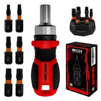 Conjunto de chaves de fenda IRONCUBE Magnetic Torx 6 em 1 com catraca Conjunto de chaves de fenda IRONCUBE Magnetic Torx 6 em 1 com catraca