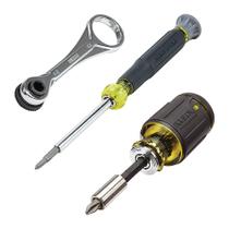 Conjunto de chaves de fenda Klein Tools 85515 de 3 peças com Stubby & Ratchet