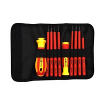 Conjunto De Chaves De Fenda Magnéticas Isoladas VDE 10 Peças Lâminas Intercambiáveis 500V