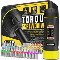Conjunto de chaves de fenda Torque Aiourx 10-80 in-lb 31 unidades com brocas de aço S2