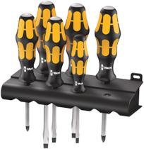 Conjunto de chaves de fenda Wera 932/6 Kraftform Plus com rack de 6 peças Conjunto de chaves de fenda Wera 932/6 Kraftform Plus com rack de 6 peças