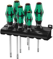 Conjunto de chaves de fenda Wera Kraftform Plus 334/6 6 peças com rack