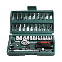 Conjunto De Chaves De Reparação Automotiva Verde Com 46 Peças E Caixa Para Ferramentas Automotivas