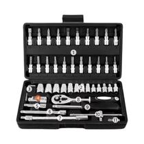 Conjunto De Chaves De Soquete 1/4 3/8 46 Peças 22 Peças Aço Cr-V Kit De Ferramentas Profissional Conjunto De Chaves De Soquete 1/4 3/8 46 Peças 22 Peças Aço Cr-V Kit De Ferramentas Profissional