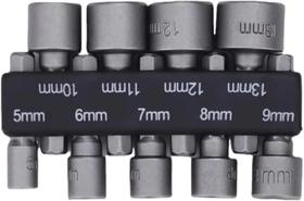 Conjunto De Chaves De Soquete Hexagonal De 5mm-13mm 9 Peças Conjunto De Bits Para Chave De Fenda Conjunto De Chaves De Soquete Hexagonal De 5mm-13mm 9 Peças Conjunto De Bits Para Chave De Fenda