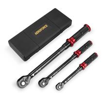 Conjunto de chaves de torque AEROFORCE de 1/4, 3/8 e 1/2 polegadas com acionamento de 4-165 ft.lb