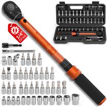 Conjunto de chaves de torque Matework 50PCS 1/4 Drive Bike 10-220 pol.lb