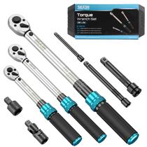 Conjunto de Chaves de Torque Seesii 1/4" 3/8" 1/2" Tipo Click Conjunto de Chaves de Torque Seesii 1/4" 3/8" 1/2" Tipo Click
