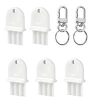 Conjunto de chaves dispensador de toalhas de papel, pacote com 5, mais 2 chaveiros brancos Conjunto de chaves dispensador de toalhas de papel, pacote com 5, mais 2 chaveiros brancos