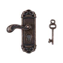 Conjunto De Chaves E Fechaduras Em Miniatura De Latão Para Portas, Acessórios DIY Para Casa De