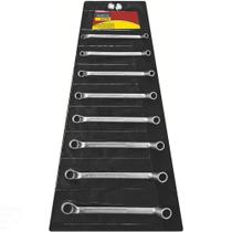 Conjunto De Chaves Estrela Com Corpo Em Aço Especial Cromado 8 Peças Em Milímetros