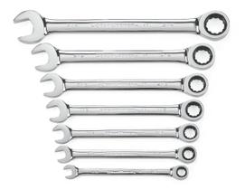 Conjunto de chaves GEARWRENCH 7 peças com catraca de 12 pontos SAE