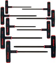 Conjunto de chaves Hex Key Allen Eklind Tool Power-T Handle 9 peças Conjunto de chaves Hex Key Allen Eklind Tool Power-T Handle 9 peças