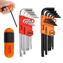 Conjunto de chaves Hex Key Allen HORUSDY, 27 unidades, braço longo com alça em T