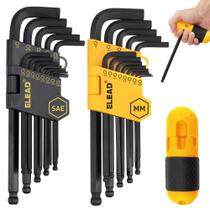 Conjunto de chaves hexagonais Allen Wrench ELEAD Premium, 27 unidades com alça