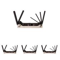 Conjunto de chaves hexagonais Klein Tools 70582 dobrável com 7 teclas métricas (pacote com 4) Conjunto de chaves hexagonais Klein Tools 70582 dobrável com 7 teclas métricas (pacote com 4)