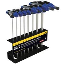 Conjunto de chaves hexagonais Klein Tools JTH68M com alça em T com suporte de 8 peças Conjunto de chaves hexagonais Klein Tools JTH68M com alça em T com suporte de 8 peças