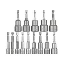 Conjunto De Chaves Hexagonais Magnéticas De Impacto 1/4 Com Adaptador De Broca De 6mm-19mm