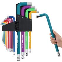 Conjunto de chaves hexagonais SEDY, 13 peças, codificação de cores, Jumbo Ball End