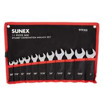 Conjunto de chaves Sunex Tools 9930 SAE Stubby Combination de 11 peças