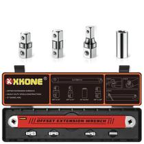 Conjunto de chaves XKONE, extensão offset de 39 cm com 4 adaptadores Conjunto de chaves XKONE, extensão offset de 39 cm com 4 adaptadores