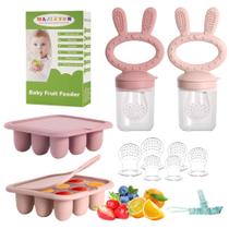 Conjunto de chupeta para bebês WAJIAYON com moldes para picolé e comedouros de frutas