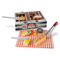 Conjunto de Churrasco Melissa & Doug - 20 Peças de Comida de Madeira