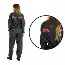 Conjunto de Chuva Lider Feminino para Motoqueira/Motoboy PVC Impermeável, Alta Qualidade