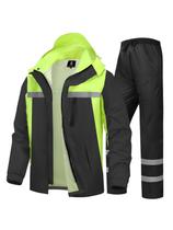 Conjunto de Chuva Masculino SaphiRose Impermeável com Jaqueta e Calça Refletiva Conjunto de Chuva Masculino SaphiRose Impermeável com Jaqueta e Calça Refletiva