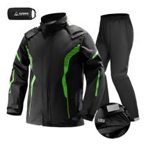 Conjunto de Chuva Motoqueiro em Nylon Impermeável Tam P Conjunto de Chuva Motoqueiro em Nylon Impermeável Tam P