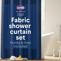 Conjunto de chuveiro em tecido Curtain CLOROX Stall 137x198 cm azul