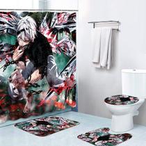 Conjunto de chuveiro Tokyo Ghouls Kanekis Kens Anime Waterproof 4 unidades
