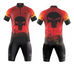 Conjunto de Ciclismo Camisa C/ Proteção UV e Bermuda C/ Forro Interno