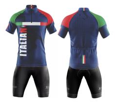 Conjunto de Ciclismo Camisa C/ Proteção UV e Bermuda C/ Forro Interno