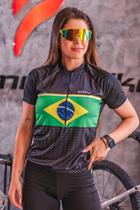 Conjunto de Ciclismo Feminino - Camisa Brasil Points (PRO) e Bermuda Espuma