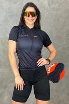 Conjunto de Ciclismo Feminino - Camisa Line Colors e Bermuda Espuma Way
