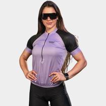 Conjunto de Ciclismo Feminino - Camisa Way Fresh Lilás e Bermuda Espuma Way